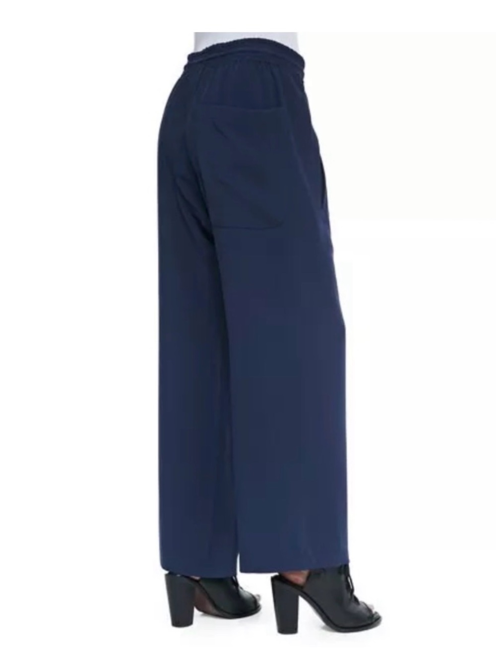 rag & bone Navy Wide-Leg Drawstring Pants - Picture 3 of 6
